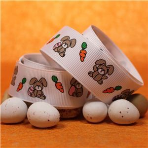 Easter Ribbon - Bunny with Carrot 22mm